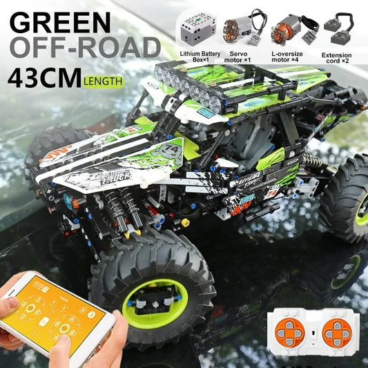 Tech MOC RC Off-Road 4WD Buggy Truck Bricks Toys 18002