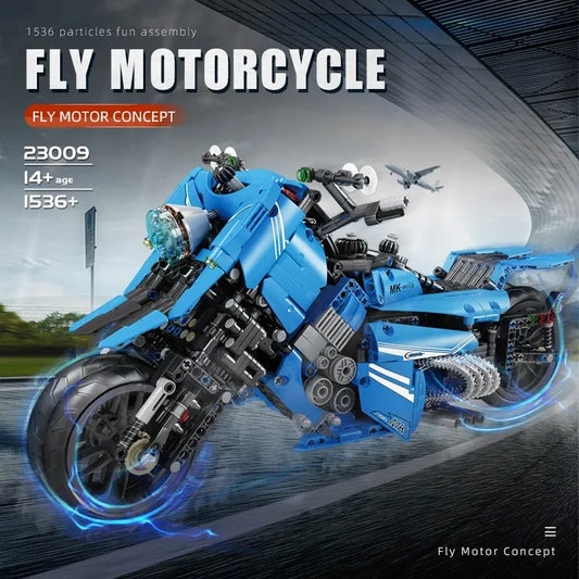 Tech MOC Sport Concept Fly Motorcycle Bricks Toys 23009