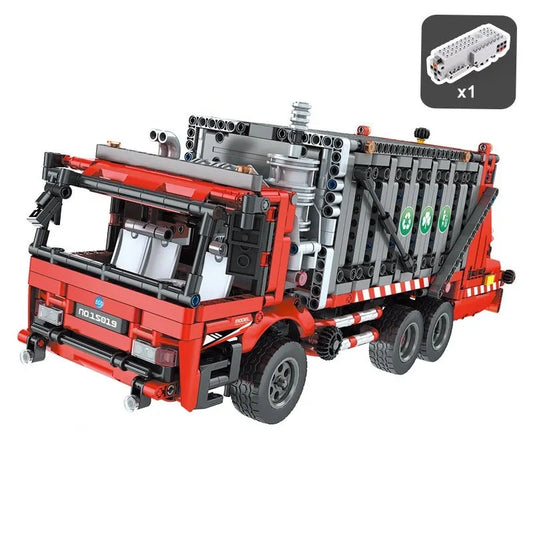 Tech RC APP City Garbage Truck Bricks Toy MOC 15019