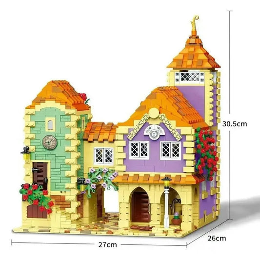 MOC Creator Street Expert City Holiday Hotel Bricks Toy