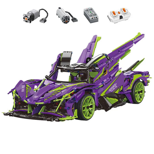 MOC Motorized RC Apollo EVO Concept Roadster Bricks Toy