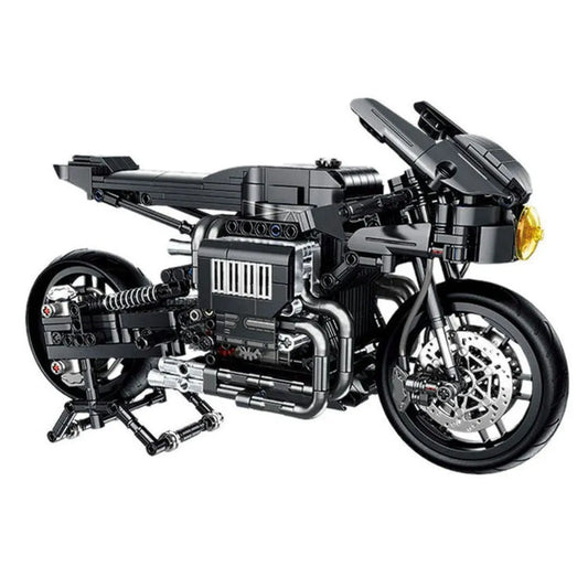 High Tech MOC Classic City Motorcycle Bricks Toy