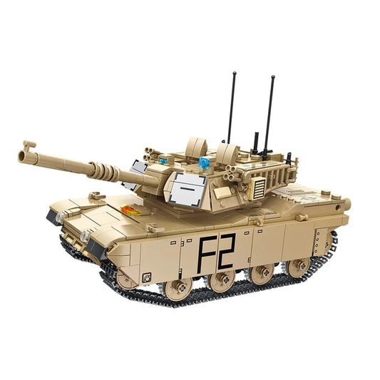 Military RC Motorized Abrams M1A2 Main Battle Tank Bricks Toy
