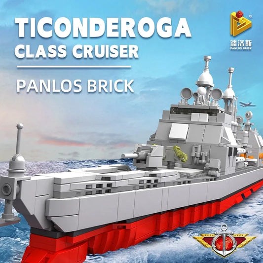 Military Ticonderoga Cruiser Navy Battleship Bricks Toy