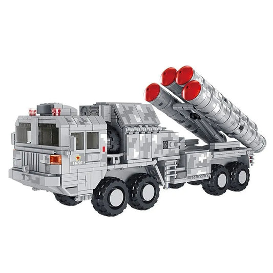 Military WW2 Air Defense Rocket Truck Bricks Toys