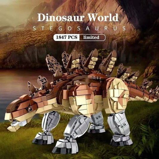 MOC Dinosaur World Stegosaurus Mech Bricks Toys 611007