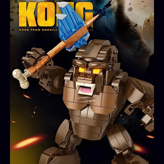 MOC Ideas Mecha Godzilla King Kong Q Version Bricks Toys