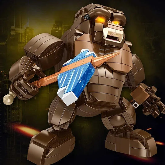 MOC Ideas Mecha Godzilla King Kong Q Version Bricks Toys