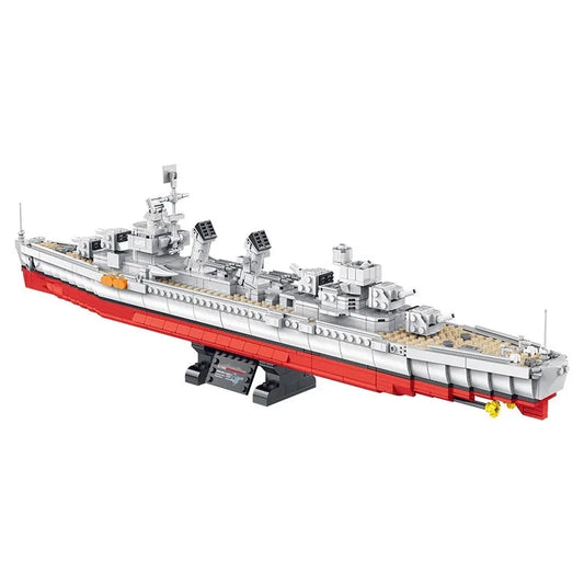 MOC Military WW2 Fletcher Class Destroyer Bricks Battleship
