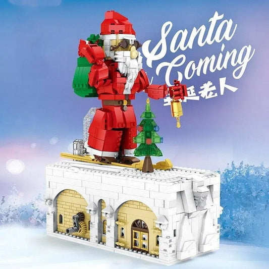 Ideas Christmas Winter City Santa Is Coming Bricks Toy