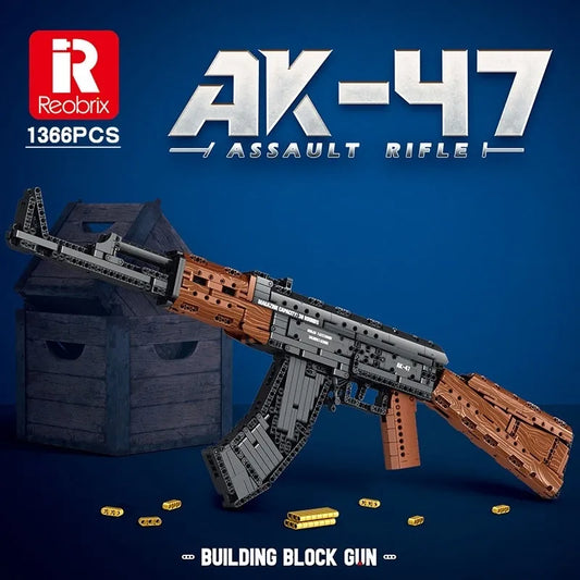 Military Weapon MOC AK47 Assault Rifle Bricks Toy 77005