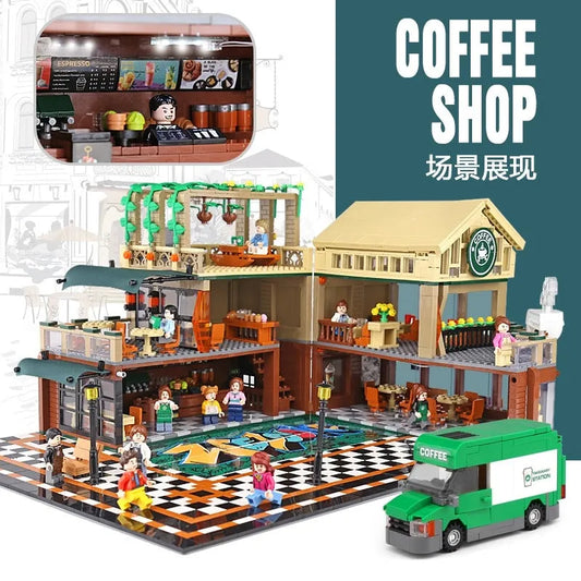 Creator Expert City MOC Luxury Coffee Shop Bricks Toy