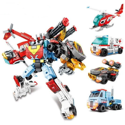 Mecha Transforming Steel Robot Warrior Bricks Toy
