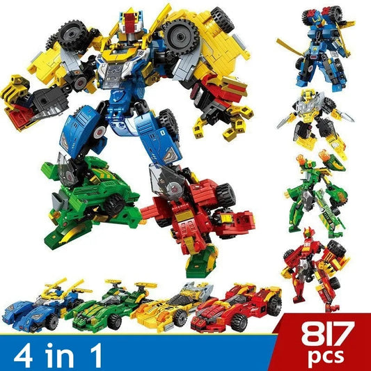 Mechanical Transformation Truck Car Robot Bricks Toy