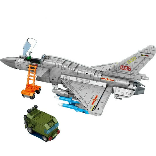 Military Aircraft MOC J-10B Fighter Jet Bricks Toys