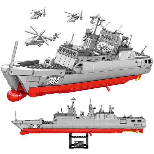 Military Navy Type 056 Corvette Aircraft Carrier Bricks Toy