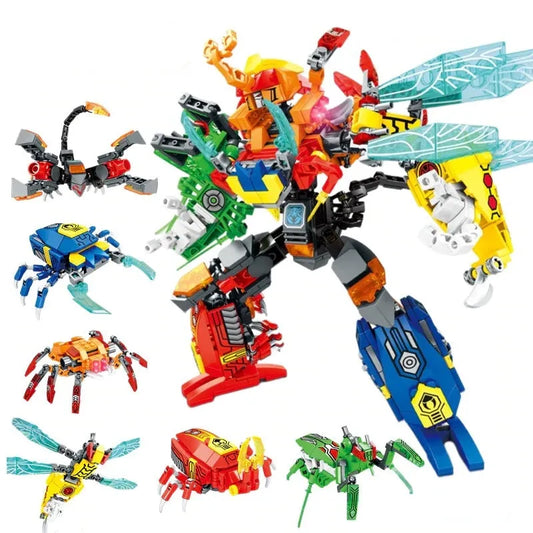 MOC Expert Transforming Insect Mech Robot Bricks Toys