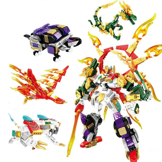 MOC Expert Transforming Mecha Of Steel Robot Bricks Toy