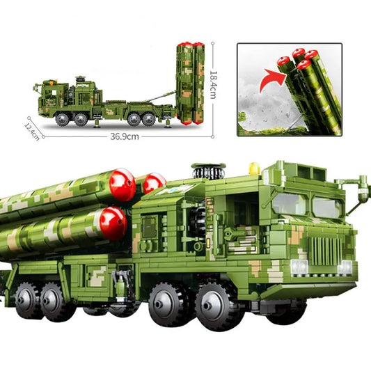 MOC Military WW2 HQ-9 Anti Aircraft Missile Bricks Toy