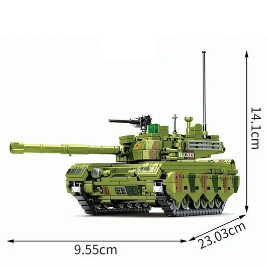 MOC Military WW2 TYPE 96 Main Battle Tank Bricks Toys