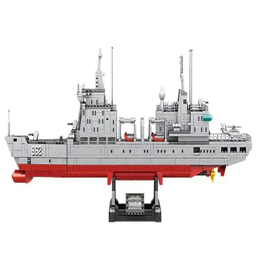 MOC Military WW2 Vessel 904B Supply Ship Bricks Toys