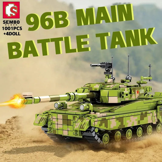 MOC WW2 Military 96B Main Battle Tank Bricks Toys