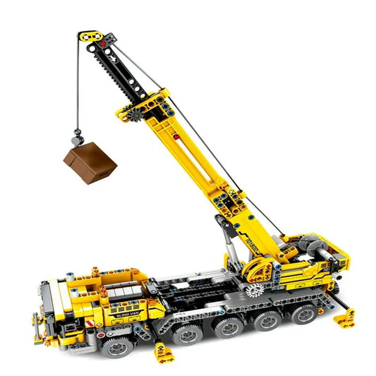 Tech MOC City Lifting Crane Truck Bricks Toys