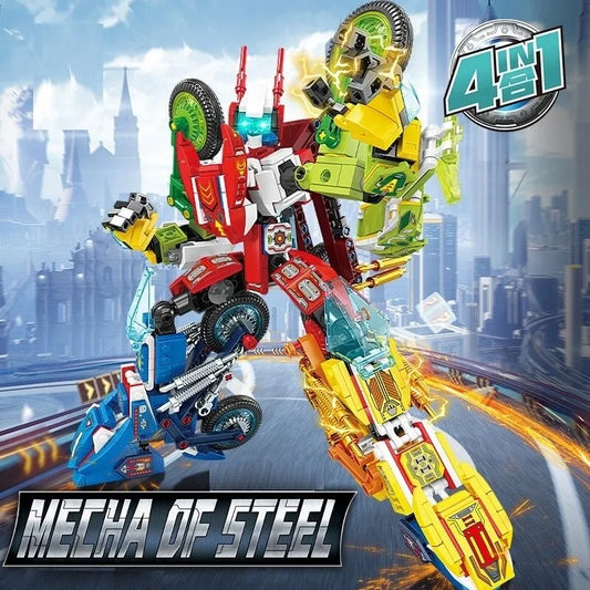 Transforming Super Morphing Motorcycle Robot Bricks Toy