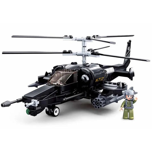 Military MOC KA50 Armed Helicopter Gunship Bricks Toy
