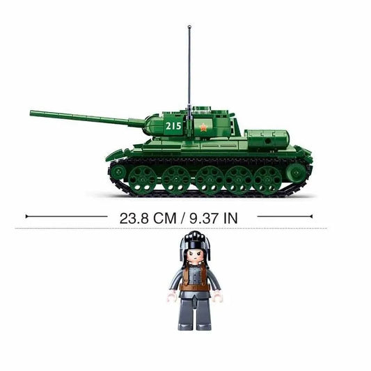 Military MOC WW2 215 Battle Tank Bricks Toys