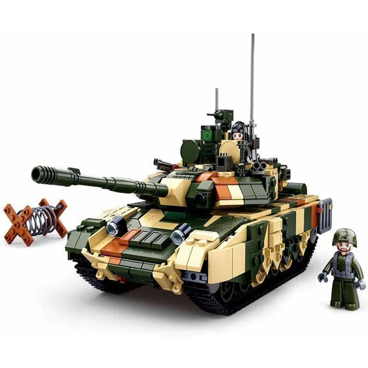 Military MOC WW2 T90MS Main Battle Tank Bricks Toys