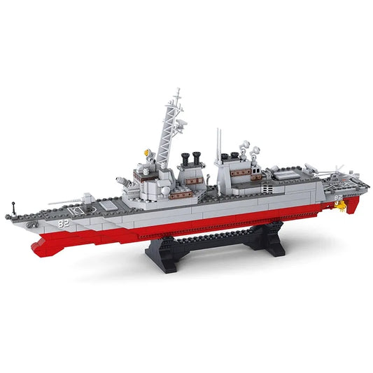 Military WW2 NAVY Destroyer Warship Cruiser Bricks Toys