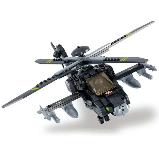 MOC Military Armed US Attack Helicopter Bricks Toy