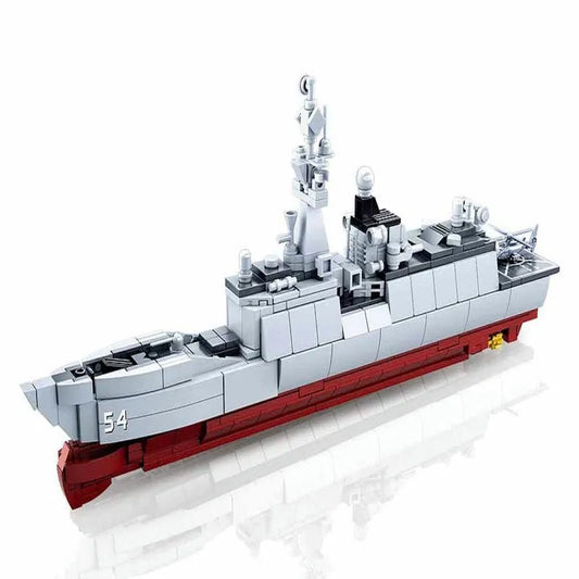 MOC Military NAVY 054A Escort Warship Bricks Toy