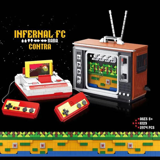 Creator Expert MOC Infernal FC Contra Retro TV Game Bricks Toy