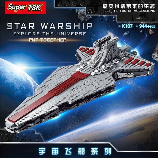 MOC Star Warship Super Destroyer Ship Bricks Toys