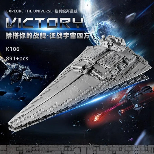 MOC Star Warship Victory Destroyer Ship Bricks Toy