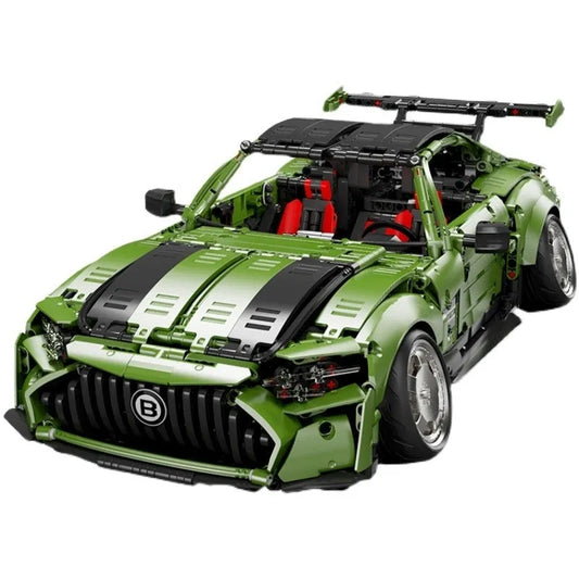 MOC Electroplated AMG GT Sport Racing Car Bricks Toys T5019