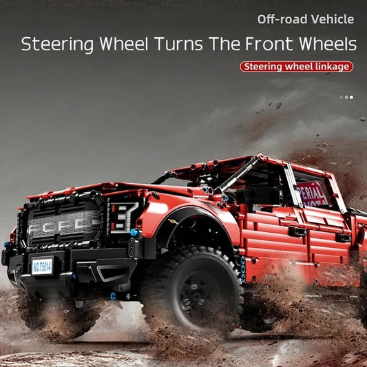 MOC Ford F-150 Raptor Pickup Truck Tech Bricks Toy T5014A