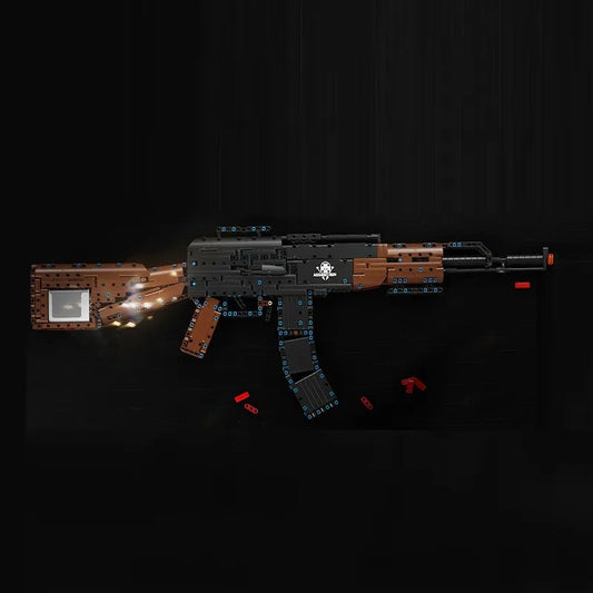 MOC Military AK47 Assault Rifle Weapon Bricks Toy T2034