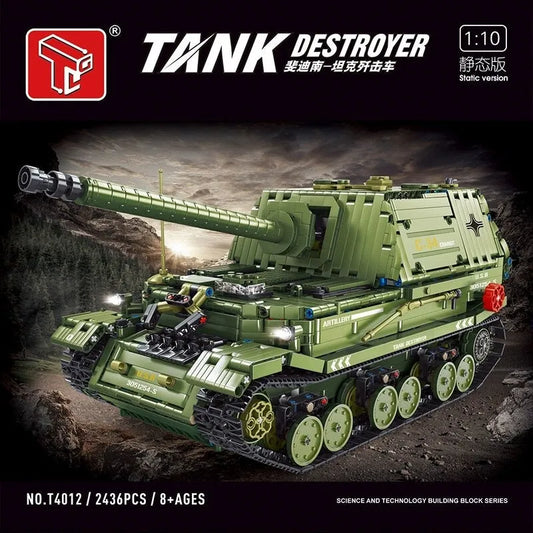 MOC Military WW2 Army Tank Destroyer Bricks Toy T4012