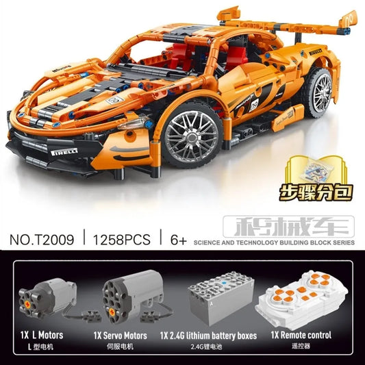 MOC Motorized RC McLaren P1 Sports Car Bricks Toys T2009
