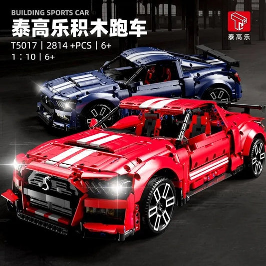 MOC Motorized RC Shelby GT500 Classic Racing Car Bricks Toy