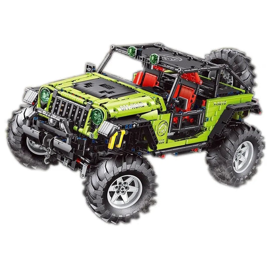 MOC Off-Road JEEP Wrangler Trailcat SUV Car Bricks Toy T5010A