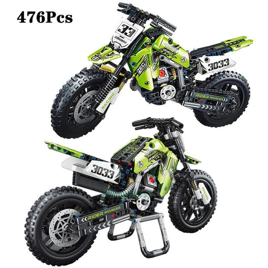 MOC Off-Road Kawasaki KX450 Motocross Bricks Toy T3033