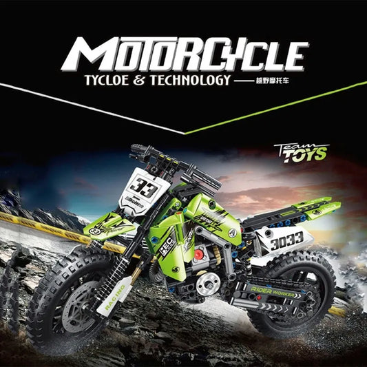 MOC Off-Road Kawasaki KX450 Motocross Bricks Toy T3033