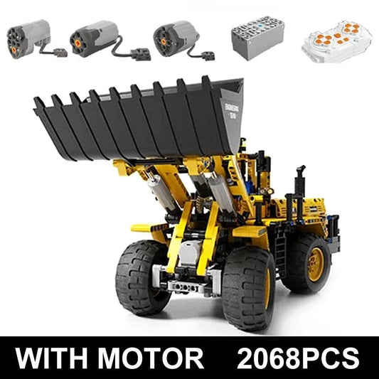 MOC RC APP Front Loader Tractor Truck Bricks Toys