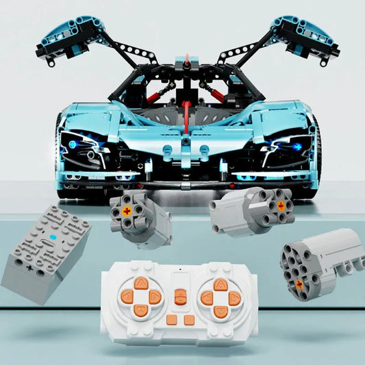 MOC RC Motorized Hong Qi S9 Racing Car Bricks Toy T5011