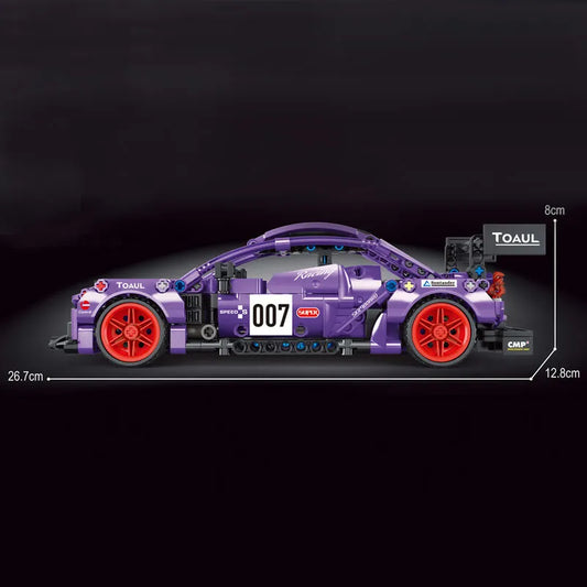 MOC T3025 Purple Supercar Super Sports Car Bricks Toy