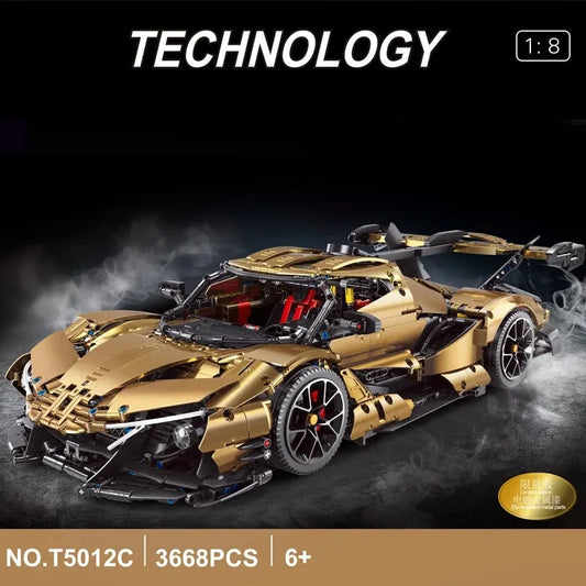 MOC T5012C Electroplated Apollo IE Super Racing Car Bricks Toy